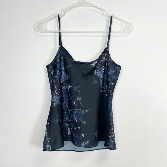 NEW All Saints Blouse Womens Size 2 Hadley Diana Butterfly Top Sleevless NWOT - Picture 2 of 7